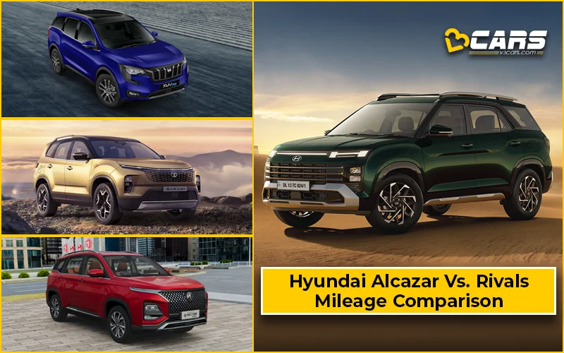 2024 Hyundai Alcazar Facelift Mileage Compared With XUV700, Safari, Hector Plus