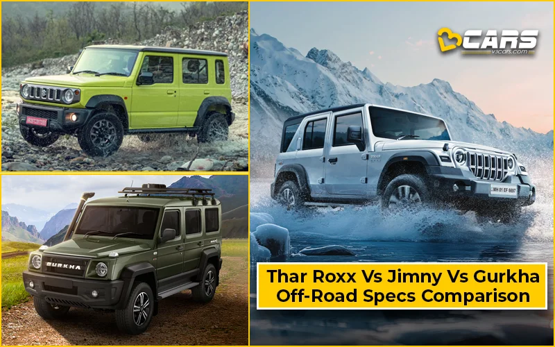 Here’s How Mahindra Thar Roxx’s Off-Road Specs Compare Against Maruti Suzuki Jimny And Force Gurkha